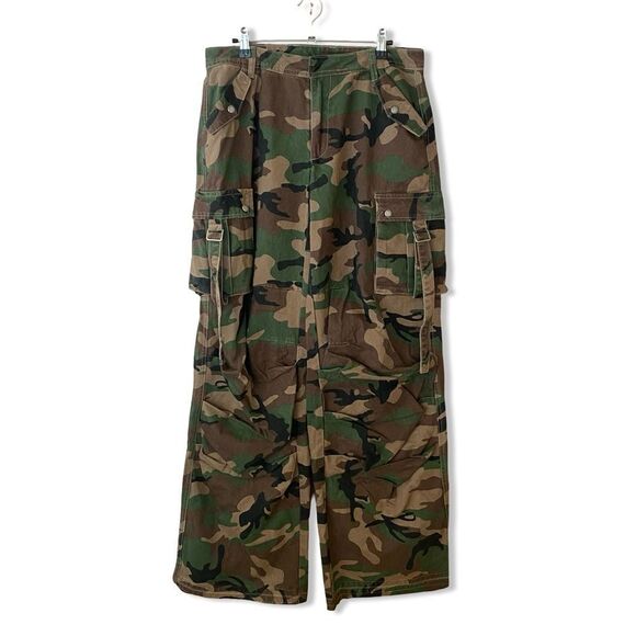SER.O.YA Jane camo cargo Pants low rise loose fit baggy NWT 26 - Picture 9 of 16